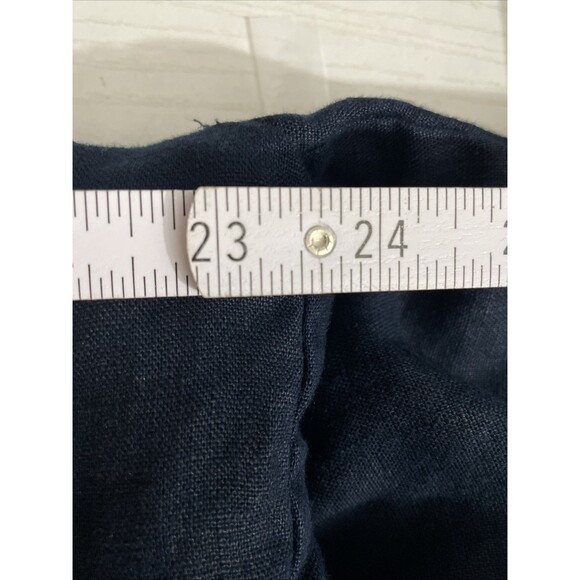 Talbots Plus Petite 1X  Blue Linen Jacket Lightweight Workwear Coastal - Picture 11 of 15